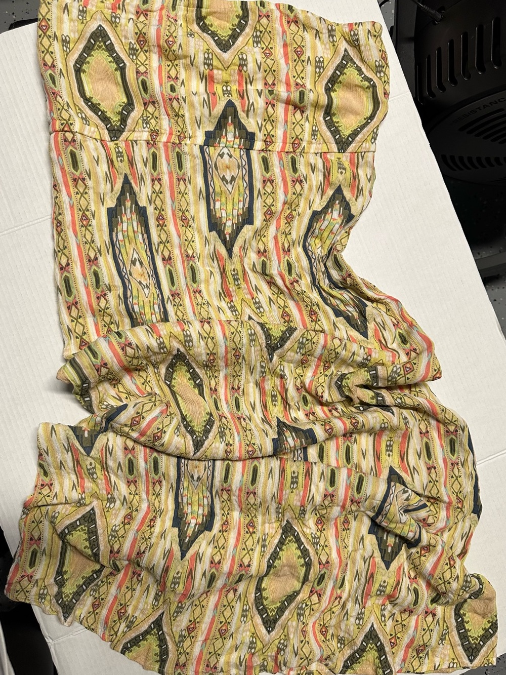 O'Neill Yellow, Coral and Olive Printed Maxi Skirt